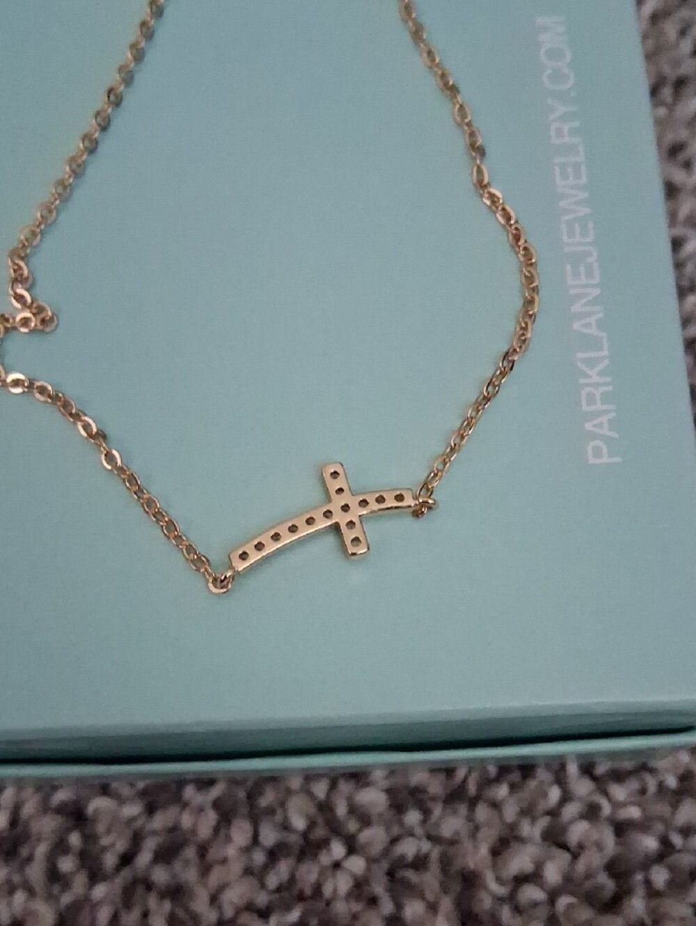 Park Lane Gold Cross Pendant Necklace with Delicate Chain - Picture 2 of 2